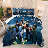 Seattle Seahawks Football Team Comforter Pillowcase Sets Blanket All Season Reversible Quilted Duvet